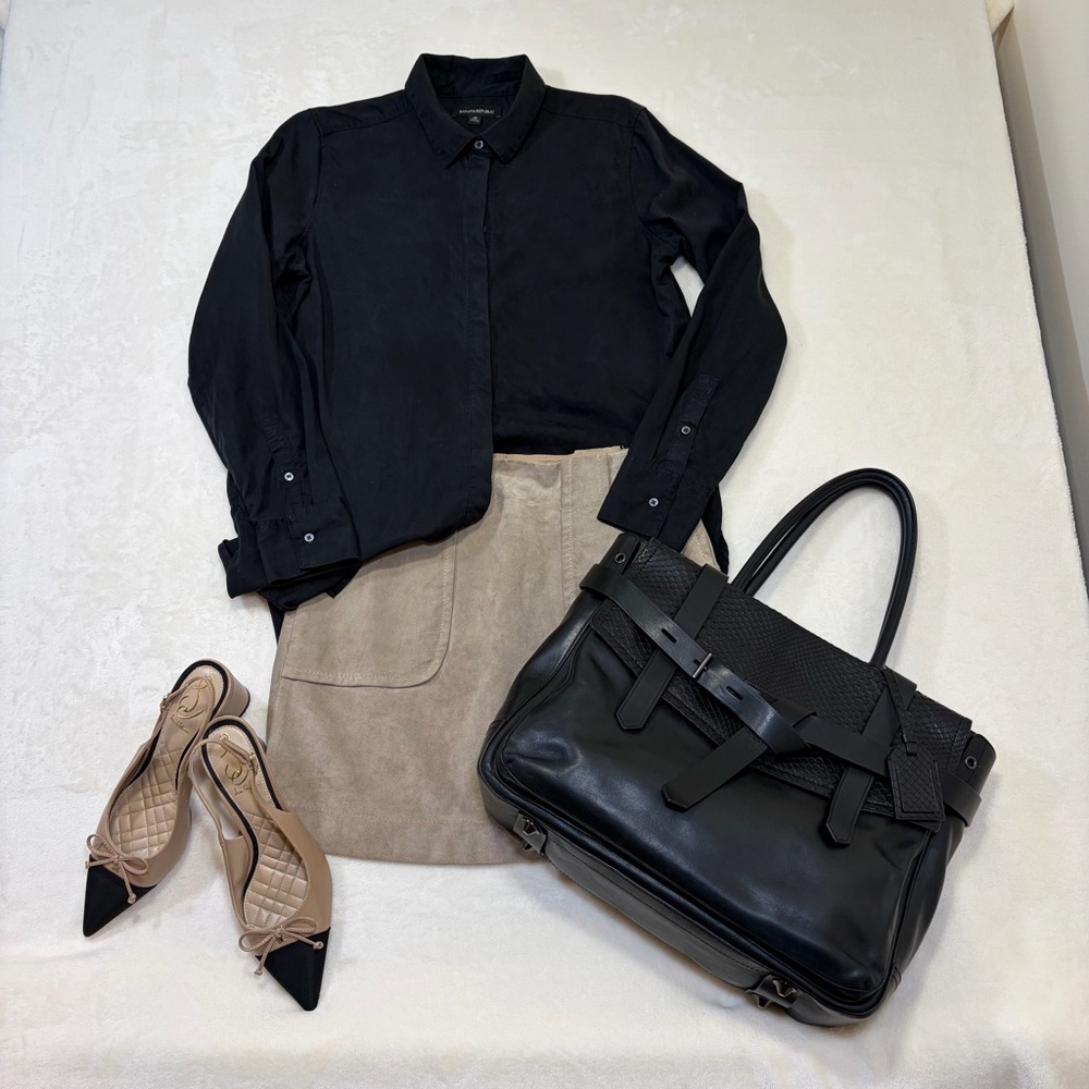 Banana Republic Black Collared Shirt